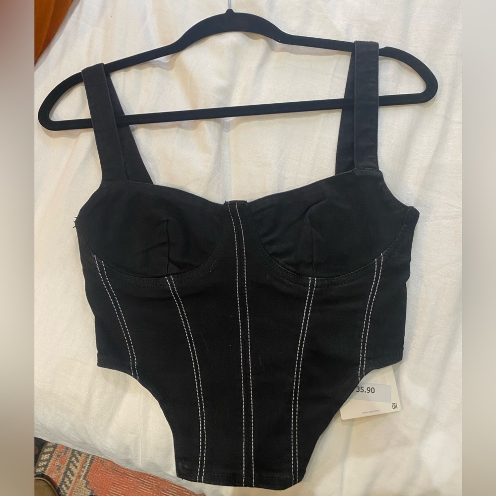 Black stretch Corset top